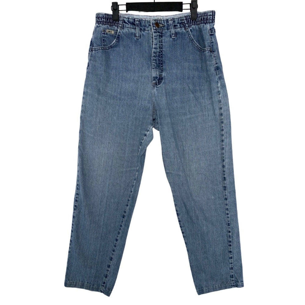Vintage Lee Side Elastic Waist Denim Jeans Women’s Size 12 Petite